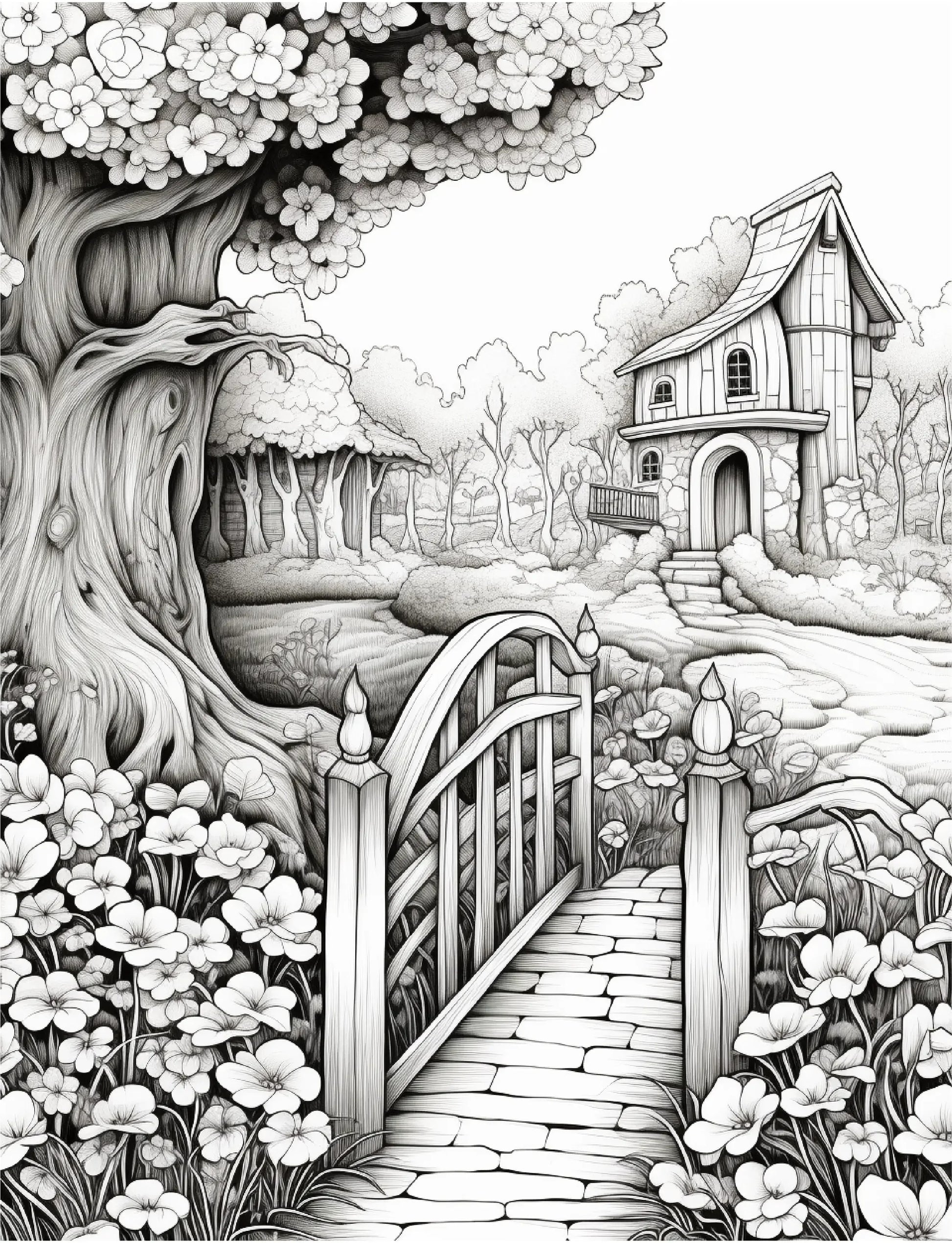 220 Secret Garden Coloring Pages-Robs Books