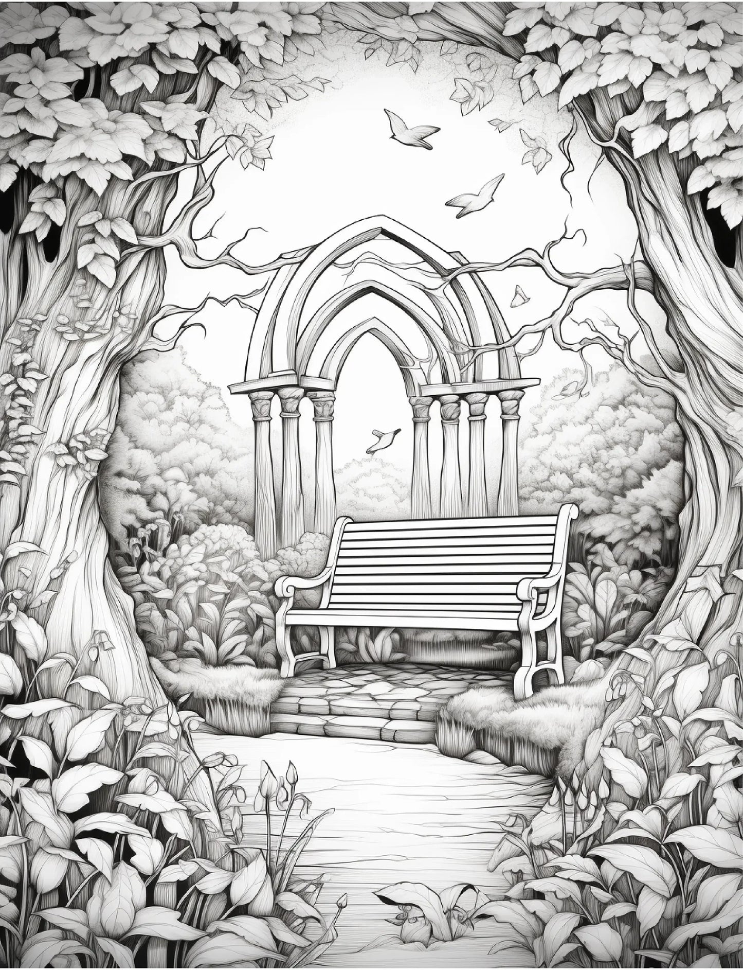 220 Secret Garden Coloring Pages-Robs Books