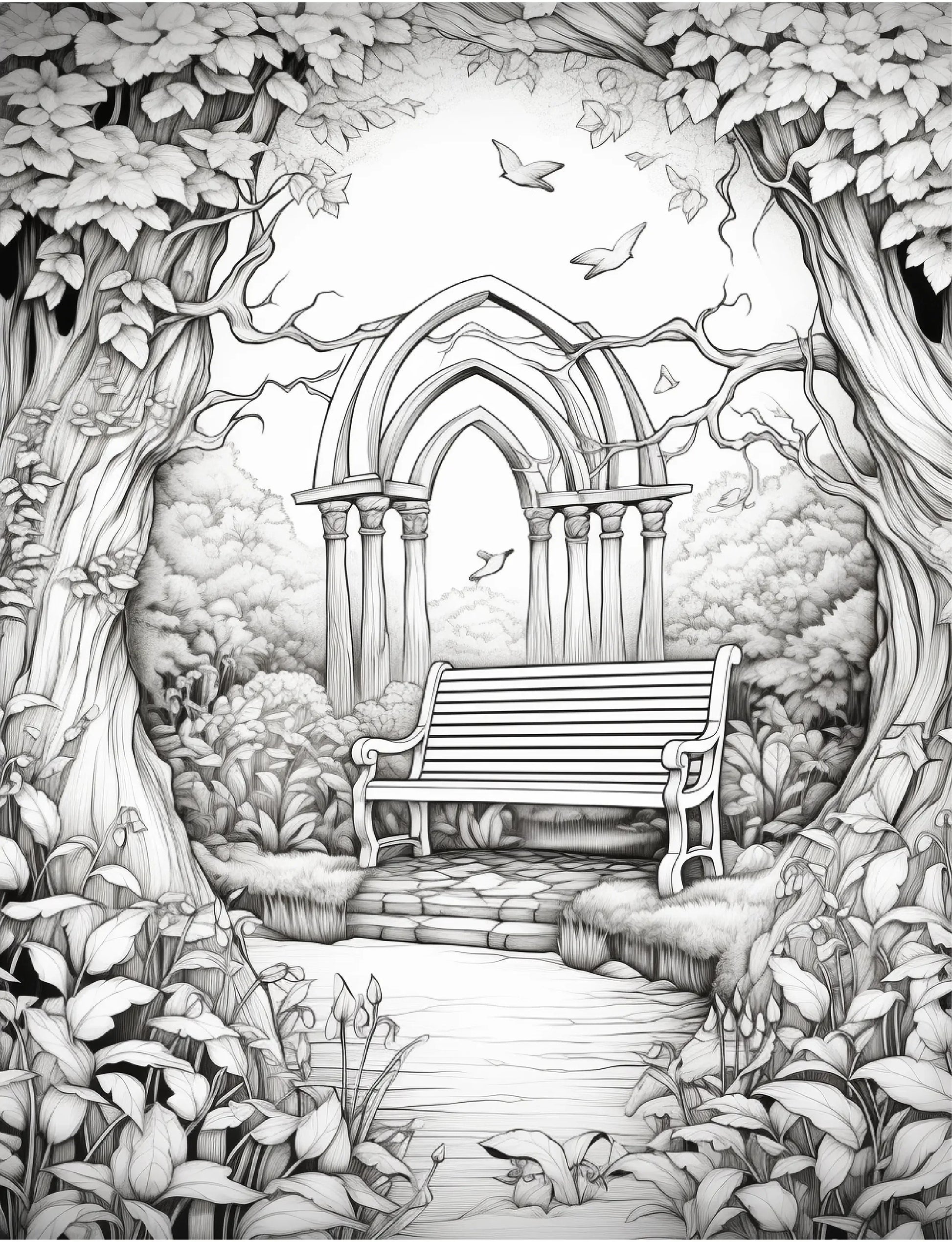 220 Secret Garden Coloring Pages-Robs Books