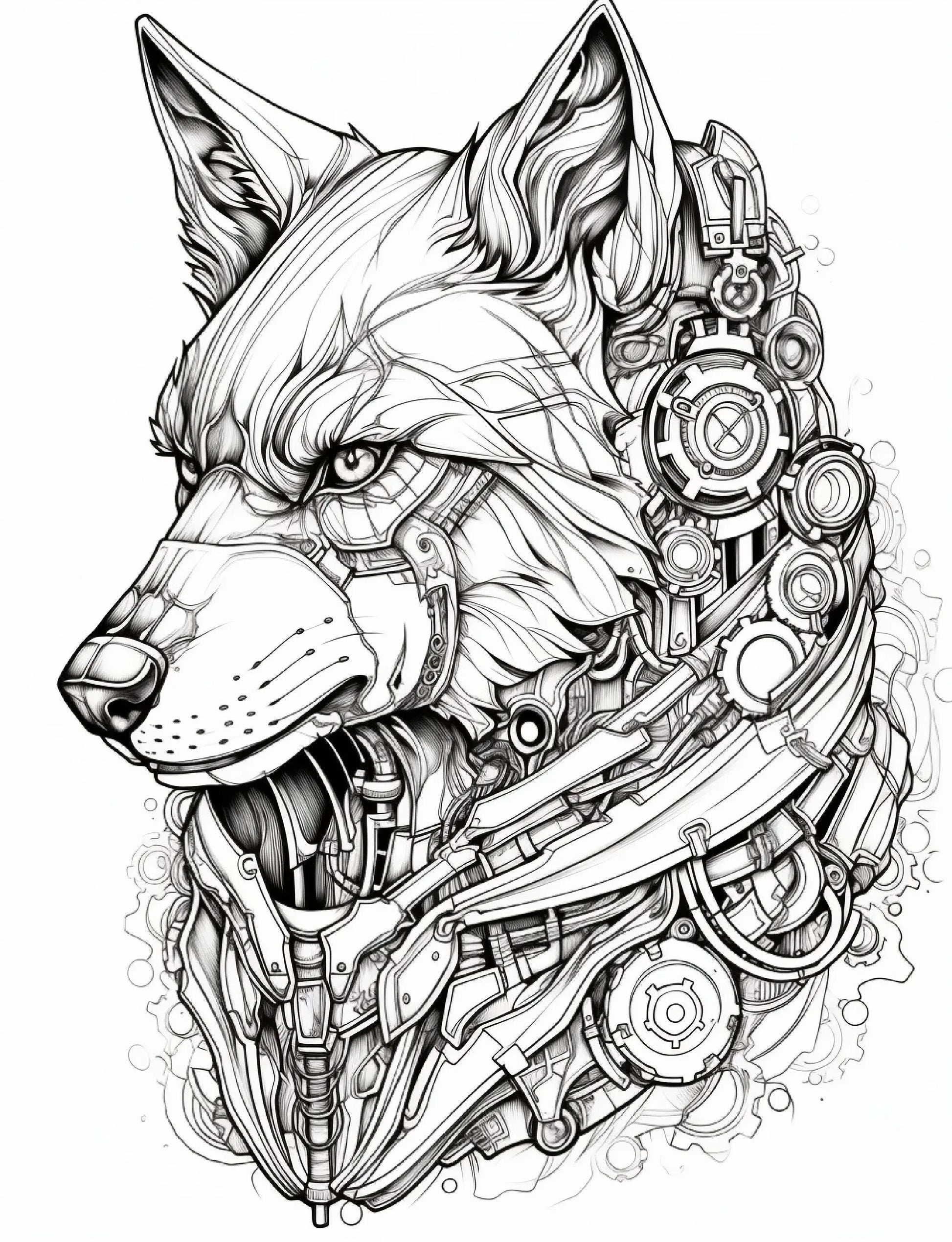200 Steampunk Animals Coloring Pages-Robs Books