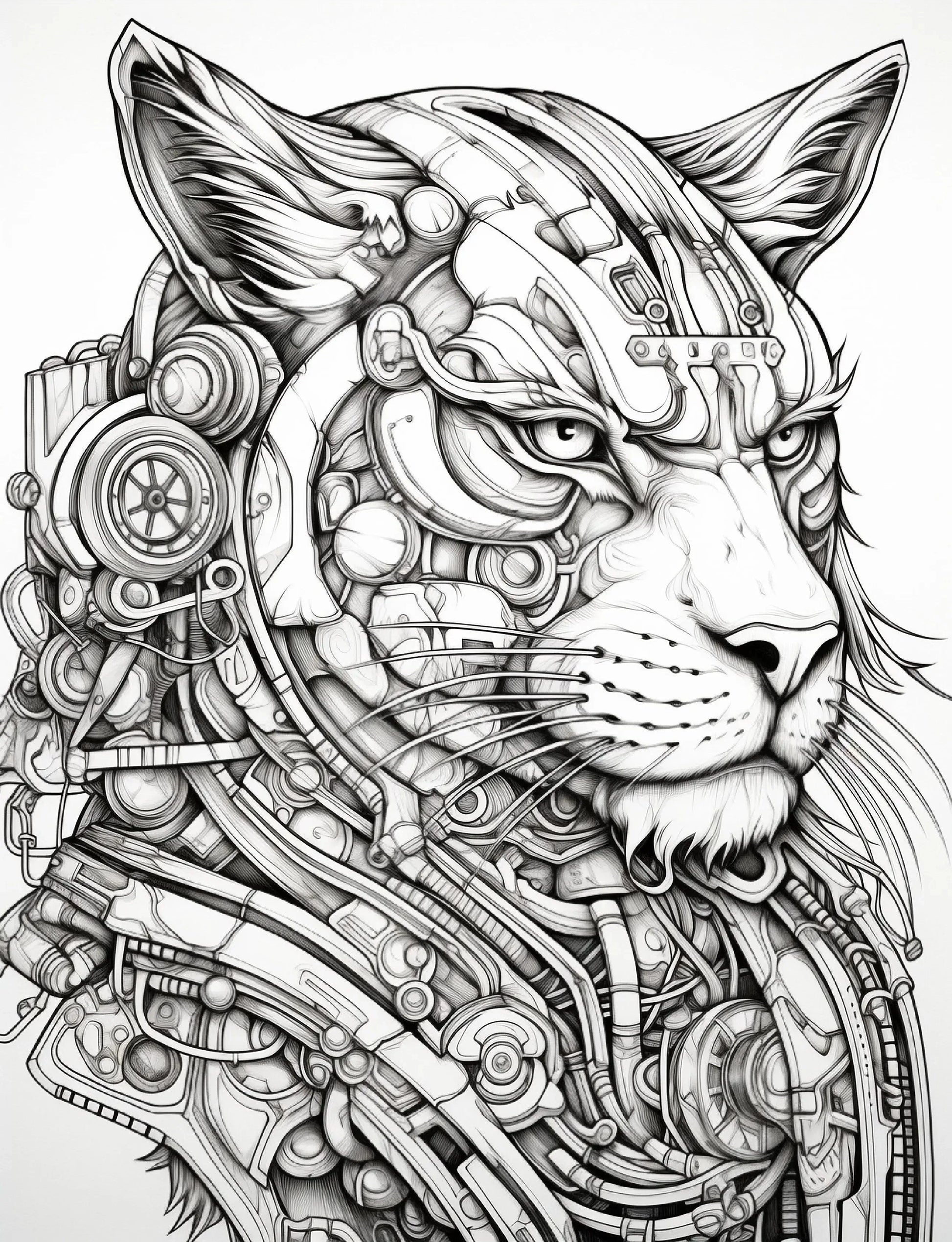 200 Steampunk Animals Coloring Pages-Robs Books
