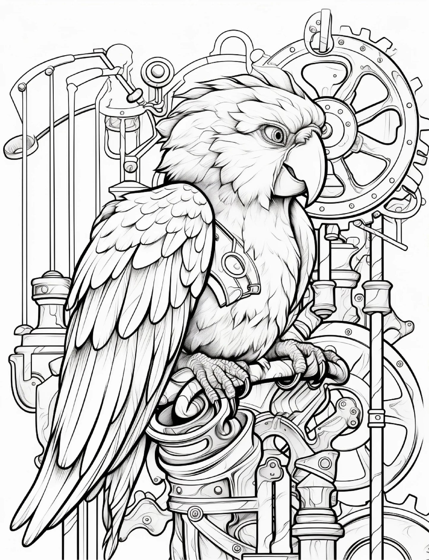 200 Steampunk Animals Coloring Pages-Robs Books