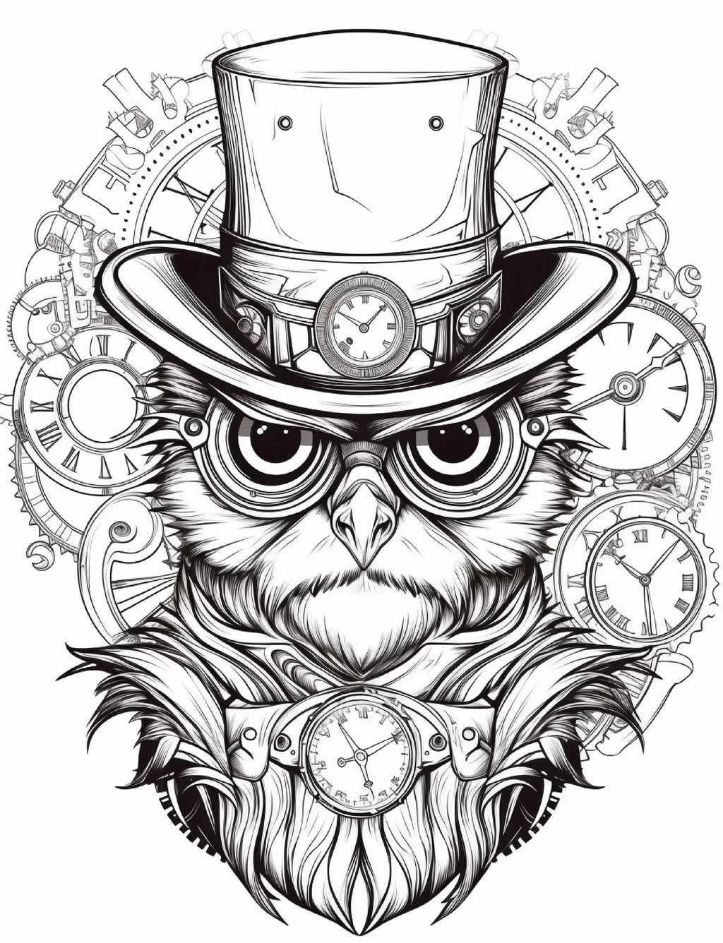 200 Steampunk Animals Coloring Pages - Robs Books