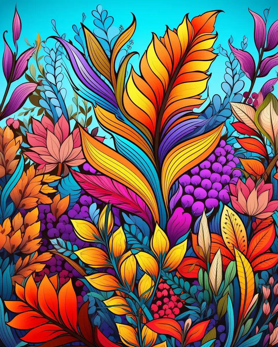 200 Autumn Botanical Coloring Pages for Adults-Robs Books