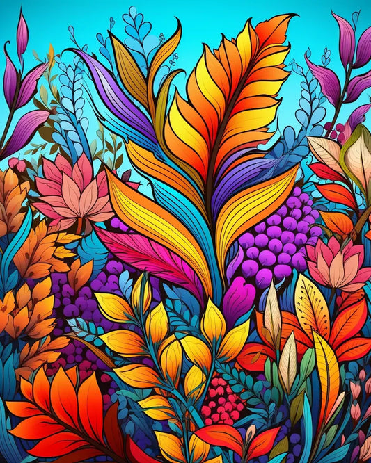 200 Autumn Botanical Coloring Pages for Adults-Robs Books