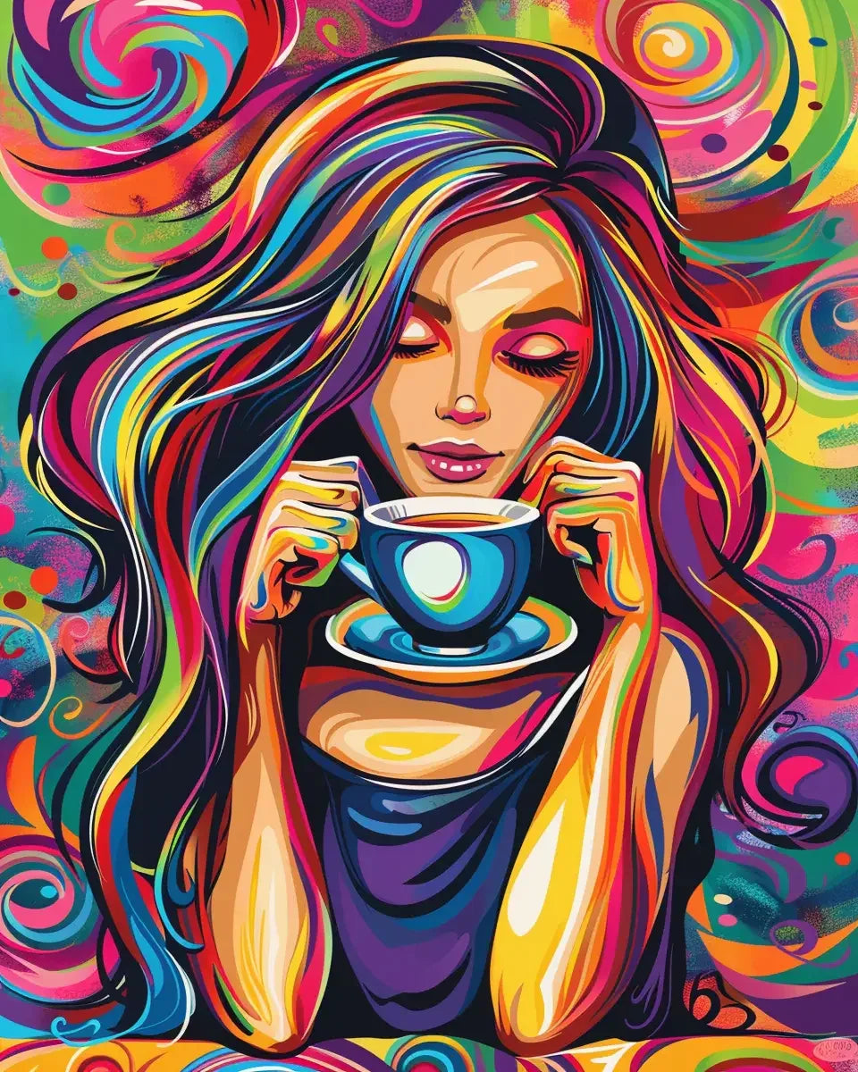 200 Coffee Girls Coloring Pages for Adults-Robs Books